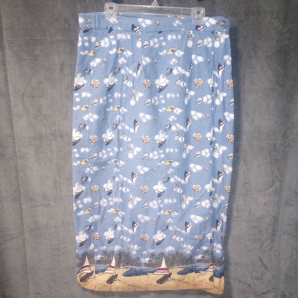 Vintage Sun River Clothing Co Nautical Skirt Size XL
